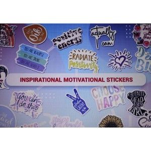100PC Motivational Vinyl Stickers Positive Inspirational Affirmative Crafts NIP